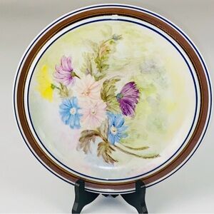 1 Vintage Salem Stoneware Georgetown Floral Dinner Plate